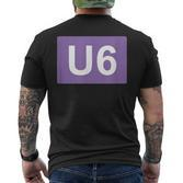 Berlin U-Bahn Line U6 Souvenir T-Shirt mit Rückendruck