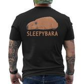 Capybara Sleepybara Sleep Capybara T-Shirt mit Rückendruck