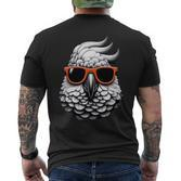Cooler Kakaduogel Trägt Sonnenbrille Grafik Kunst T-Shirt mit Rückendruck
