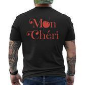 Cute Cherry Mon Cheri France Slogan Travel T-Shirt mit Rückendruck