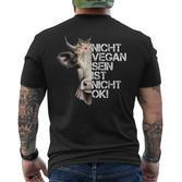 Cute Cow Nicht Vegan Sein Ist Nicht Ok Vegan T-Shirt mit Rückendruck