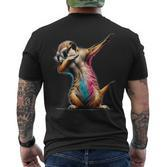 Dabbing Meerkat Dancing Dab Surikate T-Shirt mit Rückendruck