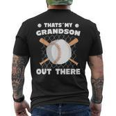 Das Ist Mein Enkel Da Draußen Baseball- T-Shirt mit Rückendruck