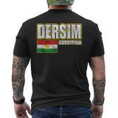 Dersim Kurdistan Flag Free Kurdistan Dersim T-Shirt mit Rückendruck