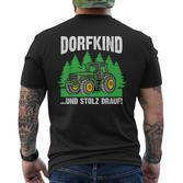 Dorfkind Und Stolz Drauf Farmer Farmer T-Shirt mit Rückendruck