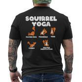 Eichhörnchen Yoga Lustiges Pose Illustration Schwarz Kurzärmliges Herren-T-Kurzärmliges Herren-T-Shirt