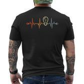 Electrician Heartbeat Electronics Technician Heart Line T-Shirt mit Rückendruck