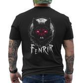 Fenrir Wolf Nordic Mythology Odin Valhalla T-Shirt mit Rückendruck