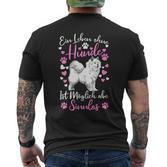 Frauchen Dog Lover Ein Leben Ohne Hunde Ist Sinnlos Long-Sleeved T-Shirt mit Rückendruck
