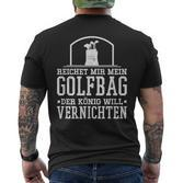 Golf Bag Golf Player Slogan T-Shirt mit Rückendruck