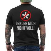 Gender Mich Nichtoll Anti Gender S T-Shirt mit Rückendruck