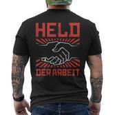 Held Der Arbeit East Germany Ostalgia Vintage Retro Ddr T-Shirt mit Rückendruck