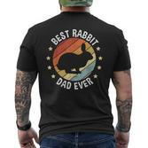 Herren Best Rabbit Dad Ever Papa Kaninchen Vintage Hasenbesitzer T-Shirt mit Rückendruck