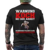 Koch Warnung German Language T-Shirt mit Rückendruck