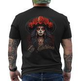 La Catrina Cool Dia De Los Muertos La Catrina T-Shirt mit Rückendruck