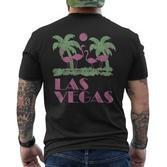Las Vegas Flamingo Palmenmotiv Kurzärmliges Herren-T-Kurzärmliges Herren-T-Shirt, Trendiges Sommeroutfit