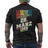 Legendär Seit 28 März 1969 Geburtstag Am 2831969 T-Shirt mit Rückendruck