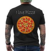 Liebe zur Pizza Grafik Kurzärmliges Herren-T-Kurzärmliges Herren-T-Shirt, Unisex mit Pizza-Motiv