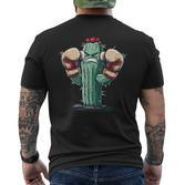 Lustiger Blumenkaktus Für Pflanzenliebhaber T-Shirt mit Rückendruck