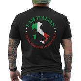 Lustiges Sarkastisches Italien-Zitat Wortspiel Spruch Witz T-Shirt mit Rückendruck