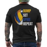 Mädchenolleyball Motiv Bump Set Spike Repeatolleyball T-Shirt mit Rückendruck