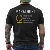 Marathoni Marathon Runner Finisher T-Shirt mit Rückendruck