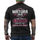 Matura Junge Mädchen Damen Und Herren Matura 2024 T-Shirt mit Rückendruck