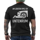With Mechanic Screwdriver Am Liebsten Spielen Ich Untenrum T-Shirt mit Rückendruck