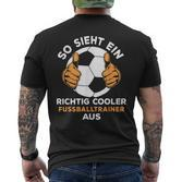 Men's Richtig Cool Football Trainer Black S T-Shirt mit Rückendruck