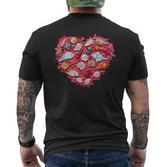 Muscheln Herz T-Shirt mit Rückendruck