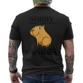 Niedliche Capibara Sprüche Capybara With Water Pig Blue T-Shirt mit Rückendruck