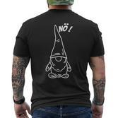 Nö Fun Garden Gnome With Gnome Garden Gnome T-Shirt mit Rückendruck