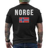 Norwegian Flag Norwegian Flag T-Shirt mit Rückendruck
