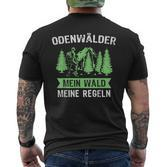 Odenwald With Odenwaelder Forest Regeln T-Shirt mit Rückendruck