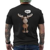 Öhmmm Elk I Deer Reindeer Animal Print Animal Motif T-Shirt mit Rückendruck