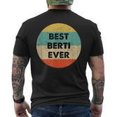 Personalisiertes Best Berti Ever Kurzärmliges Herren-T-Kurzärmliges Herren-T-Shirt im Vintage-Retro-Stil