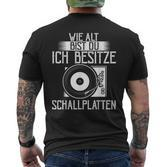 Record Collector Vinyl Record Player Retro T-Shirt mit Rückendruck