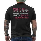 Ruhe Ist Etwas Schön German Language T-Shirt mit Rückendruck