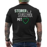 Steiermark Slogan Steirer Mit Herz T-Shirt mit Rückendruck