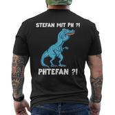 Trex Meme Dinosaur With Overbite Stefan With Ph Stephan S T-Shirt mit Rückendruck