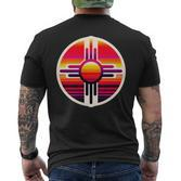 Zia-Symbol Im Retromodernenintage-Stil Im Bundesstaat New Mexico T-Shirt mit Rückendruck