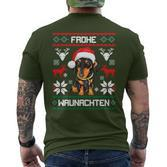 Dachshund Merry Waunachten Christmas Dog Dachshund Tecker T-Shirt mit Rückendruck