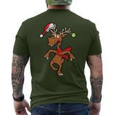 Reindeer Rudolf Christmas Xmas T-Shirt mit Rückendruck