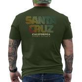 Santa Cruz City California Vintage Retro S T-Shirt mit Rückendruck