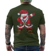 Tanzender Santa Claus Dabbing Weihnachtsmann Weihnachten T-Shirt mit Rückendruck
