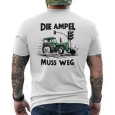 Bauern Unterstützung Die Ampel Muss Weg Die Ampel T-Shirt mit Rückendruck