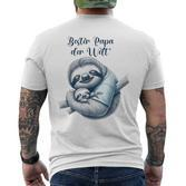 Bester Papa Der Welt Bester Papa Der Welt T-Shirt mit Rückendruck