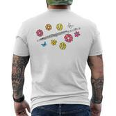 Blumenflöte Flötistin Mutter Holzblasmusikerin T-Shirt mit Rückendruck