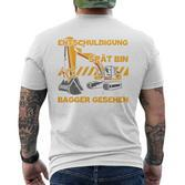 Children's Builder Ich Habe Einen Digger See Digger Boys T-Shirt mit Rückendruck
