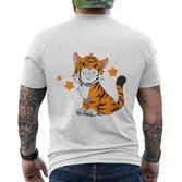 Children's Tiger 4Th Birthday Ich Bin Schon 4 Jahre Alt German Language T-Shirt mit Rückendruck